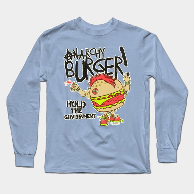 ANARCHY BURGER! Long Sleeve T-Shirt by darklordpug